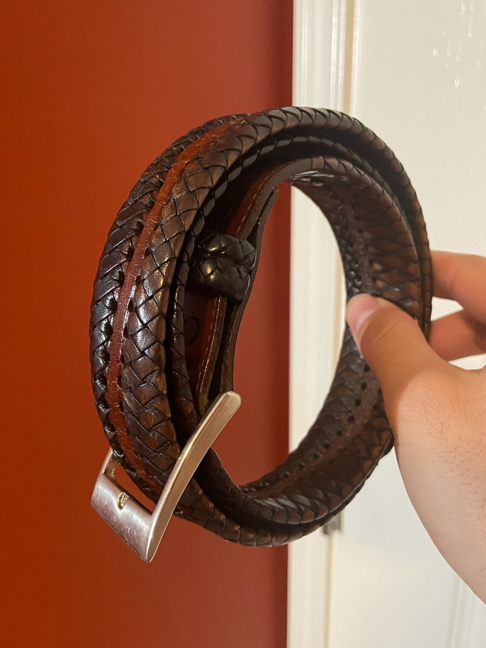 Vintage Unbranded Men’s Brown Leather Belt